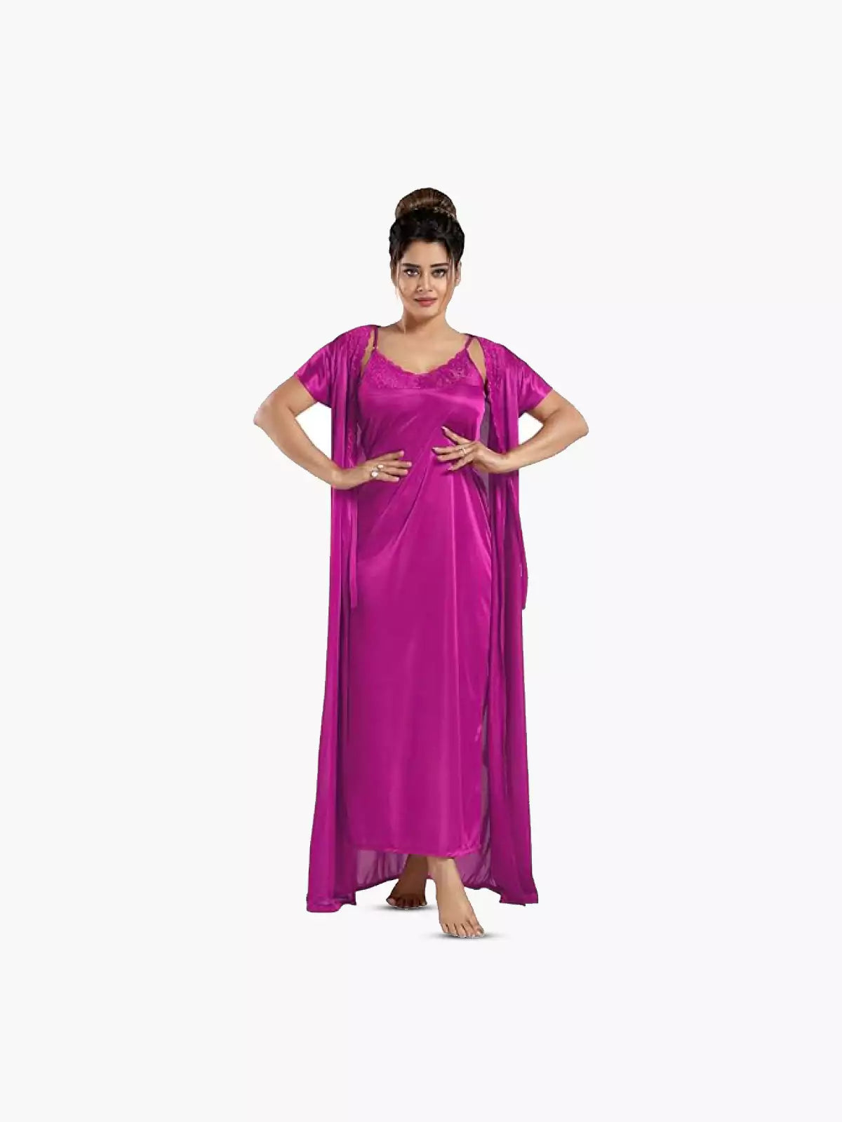 6 pcs Premium Nightwear Set - Magenta