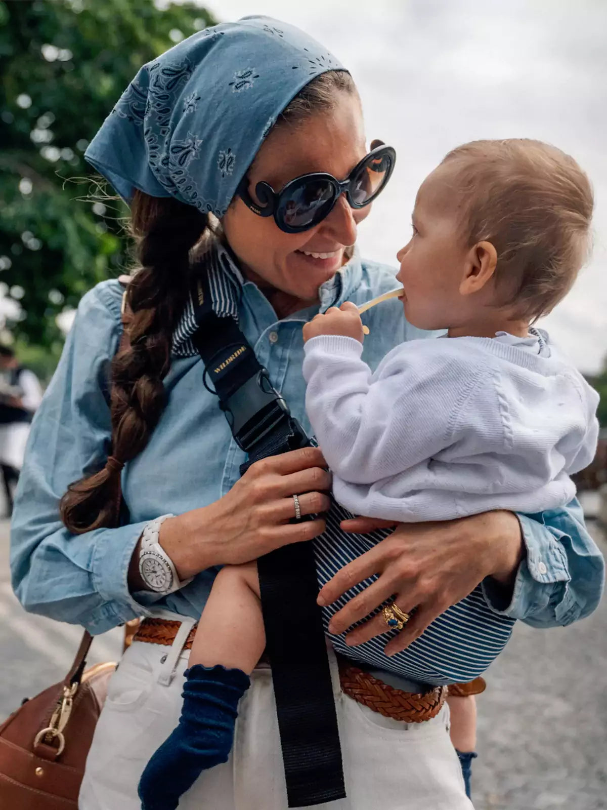 Baby Carrier Indigo Stripes - BBC08