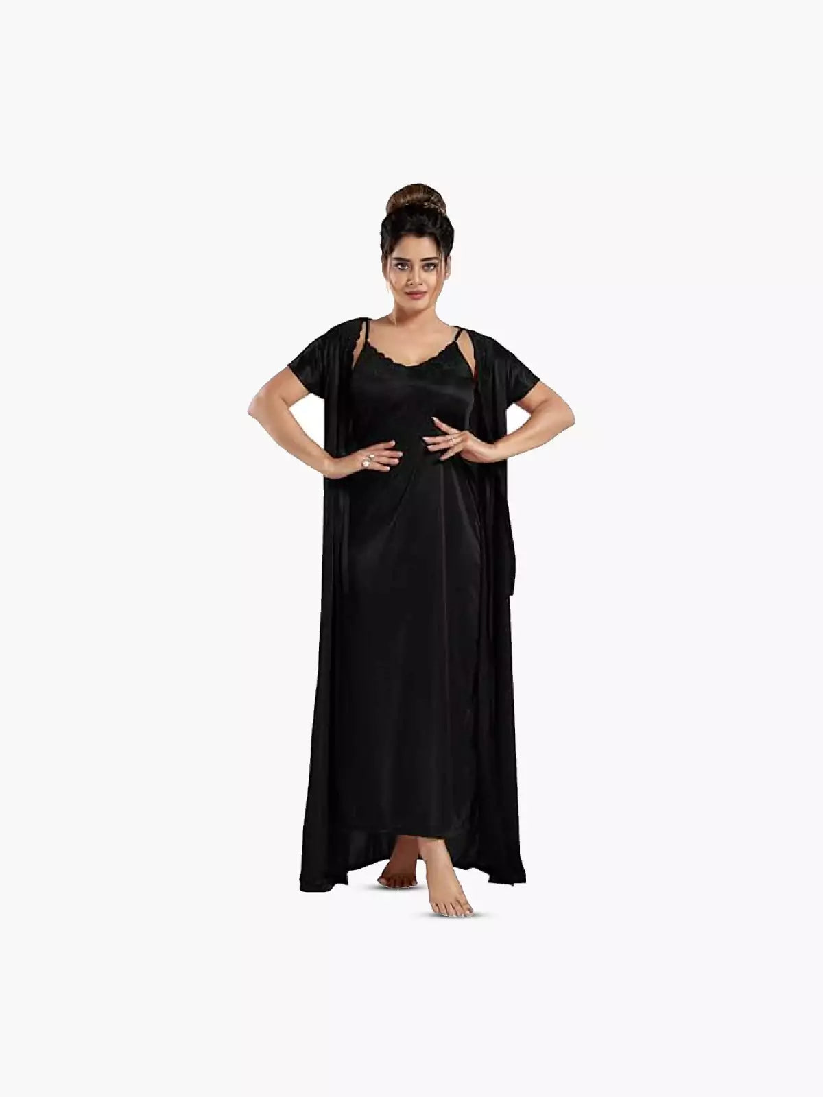 6 pcs Premium Nightwear Set - Black