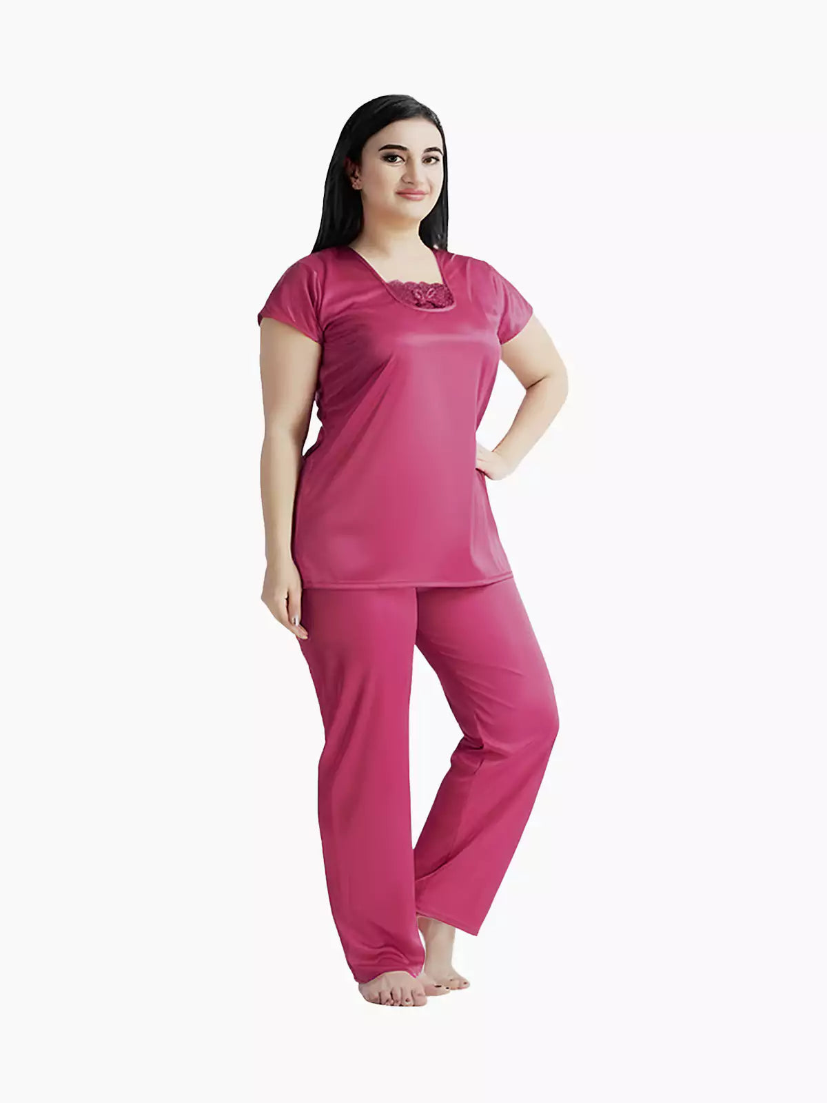 4-Part Dark Pink Premium Nightwear Combo