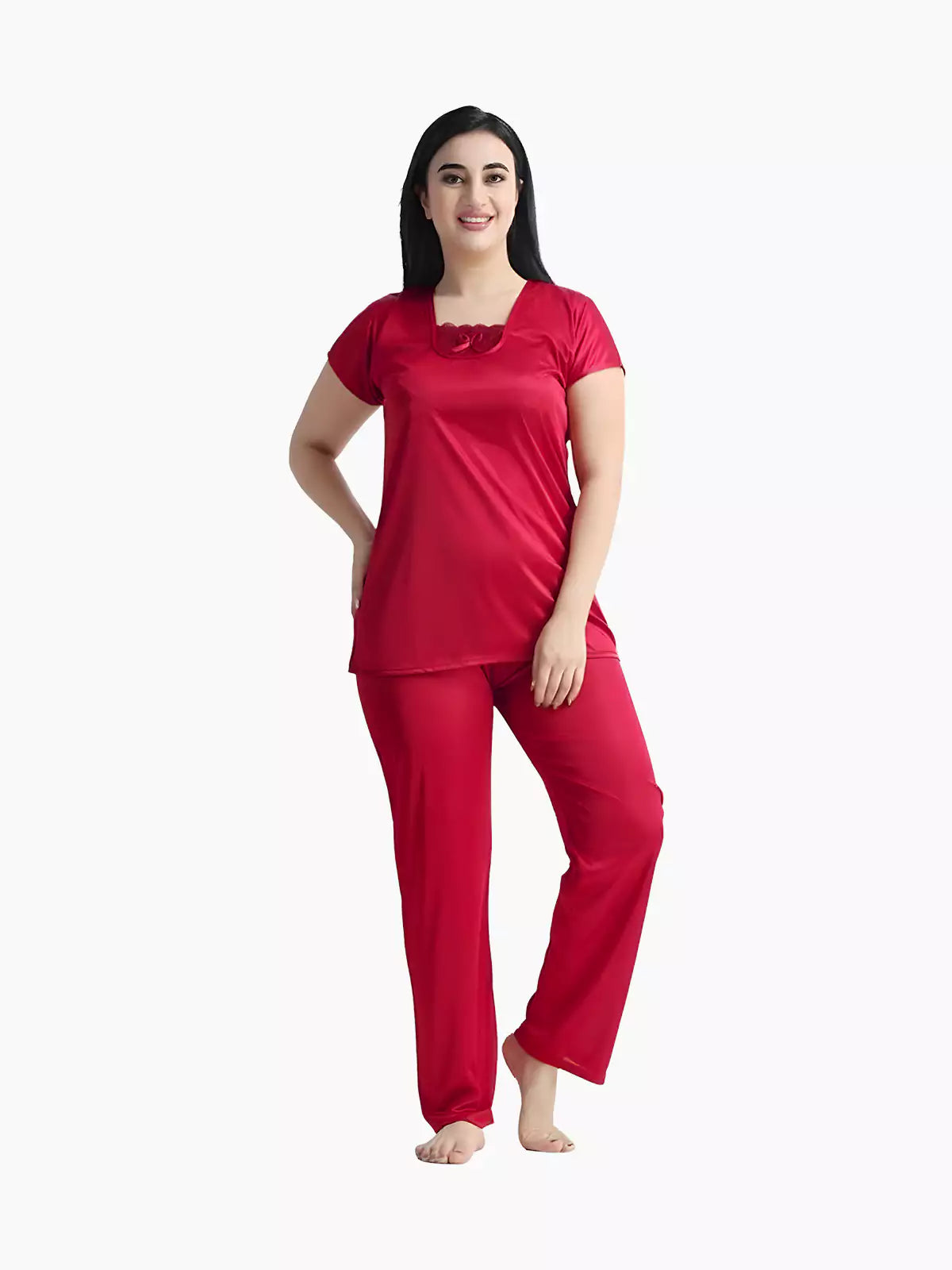 4-Part Maroon Premium Nightwear Combo