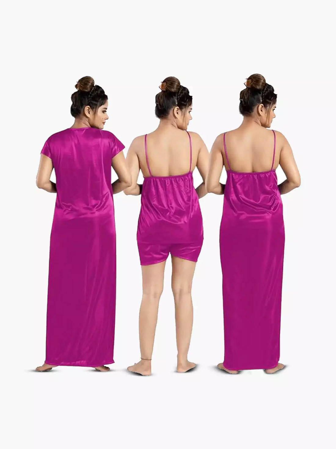6 pcs Premium Nightwear Set - Magenta