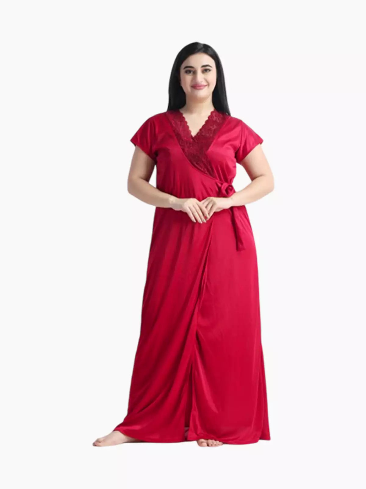 4-Part Maroon Premium Nightwear Combo