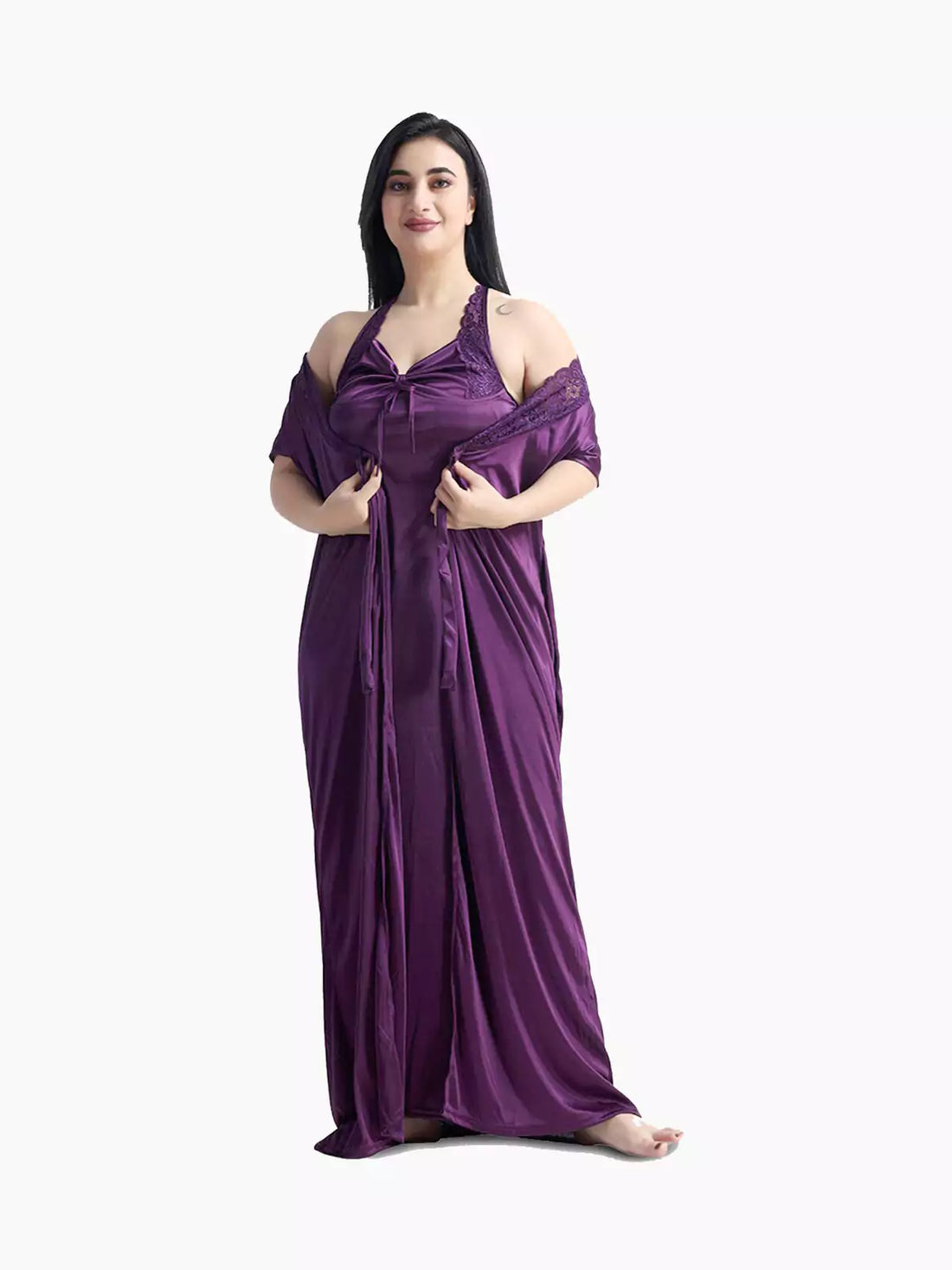 4-Part Purple Premium Nightwear Combo