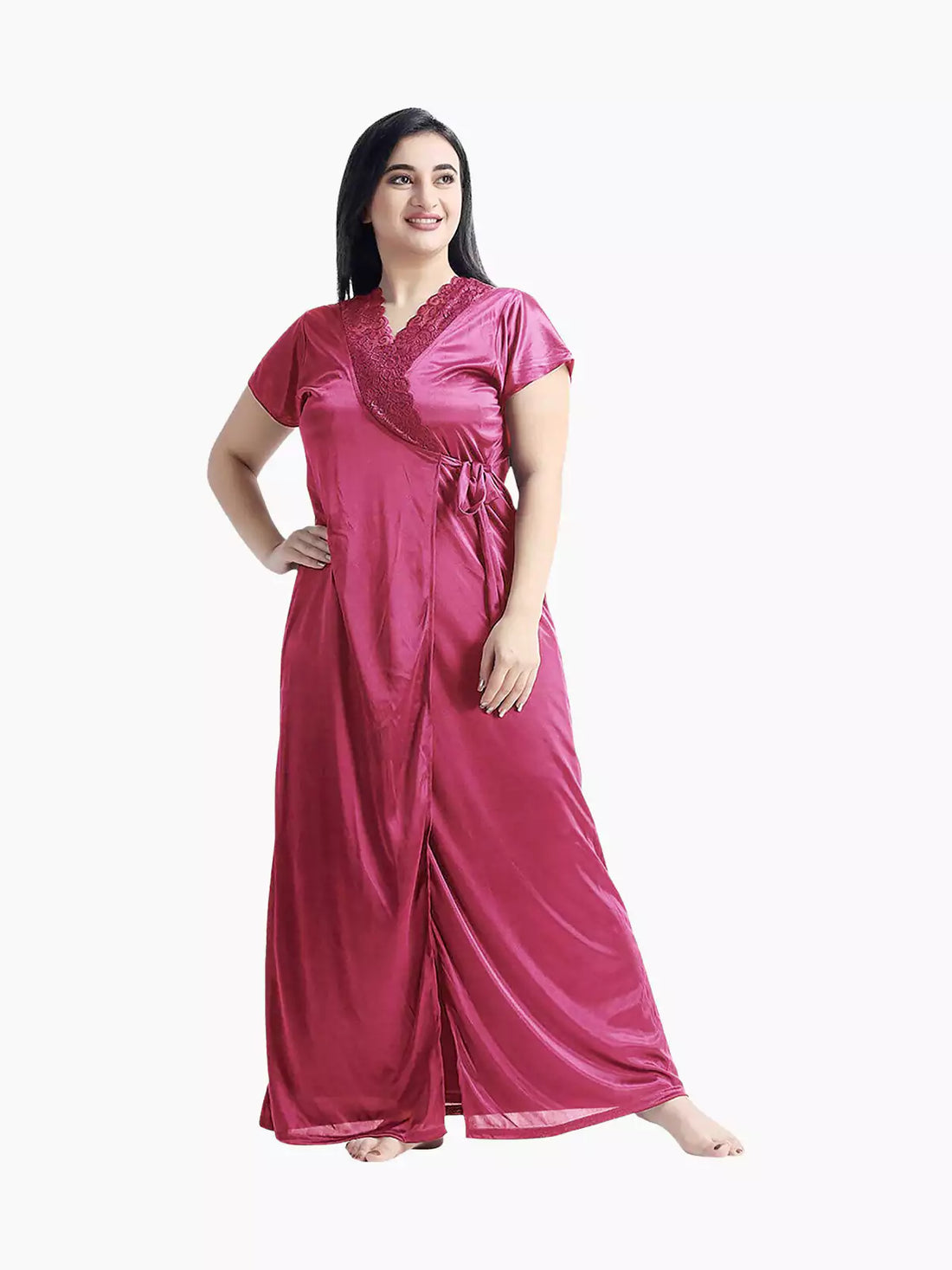 4-Part Dark Pink Premium Nightwear Combo