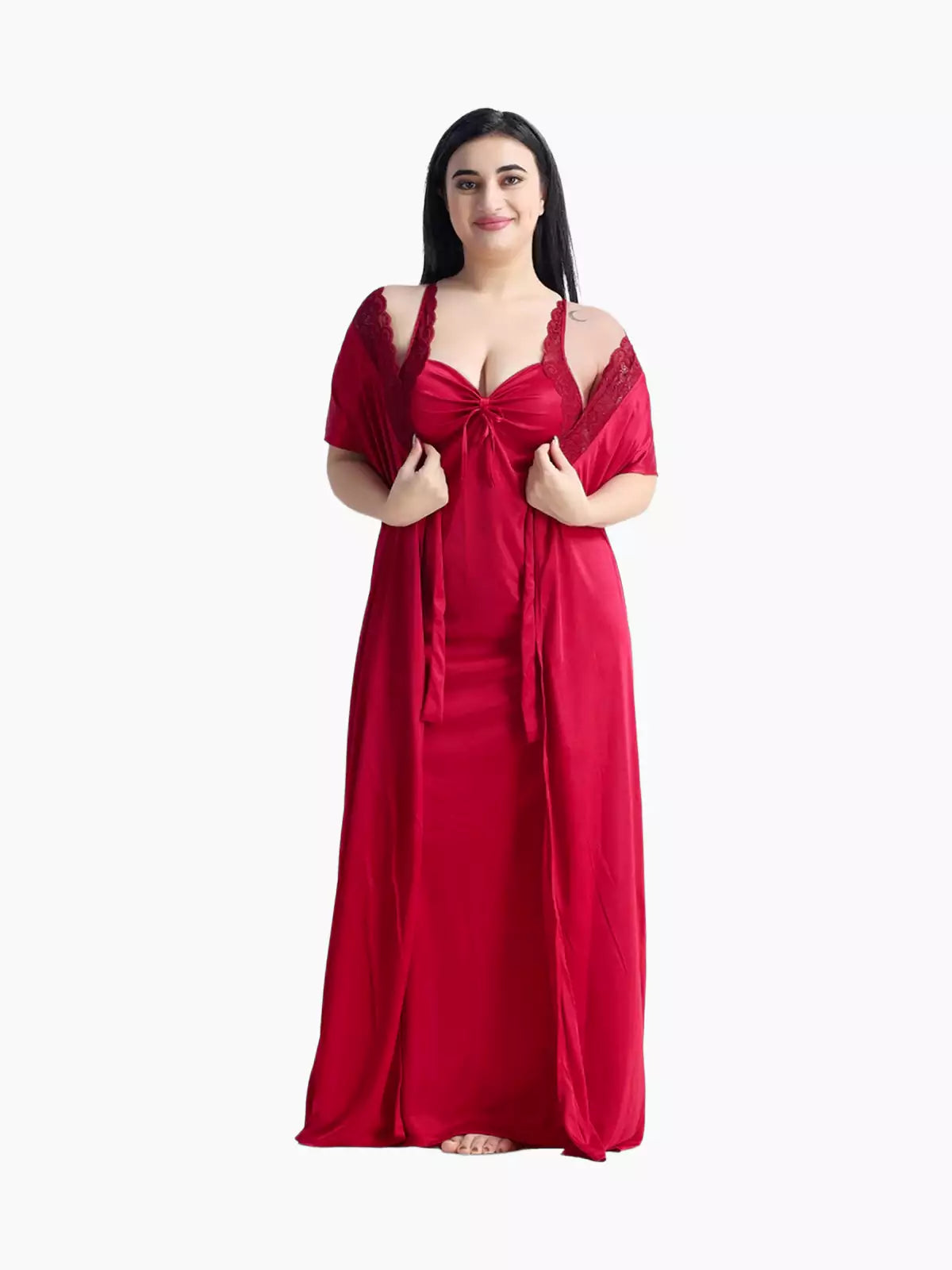 4-Part Maroon Premium Nightwear Combo