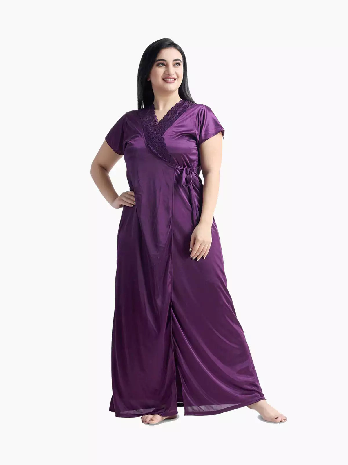 4-Part Purple Premium Nightwear Combo