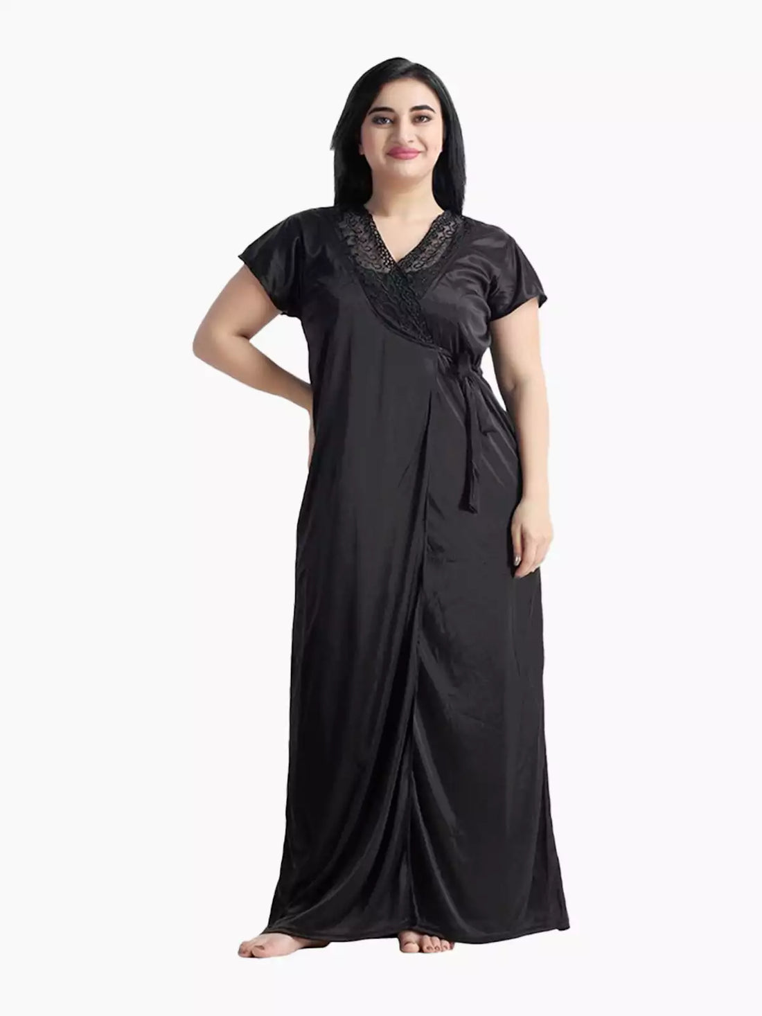 4-Part Black Premium Nightwear Combo