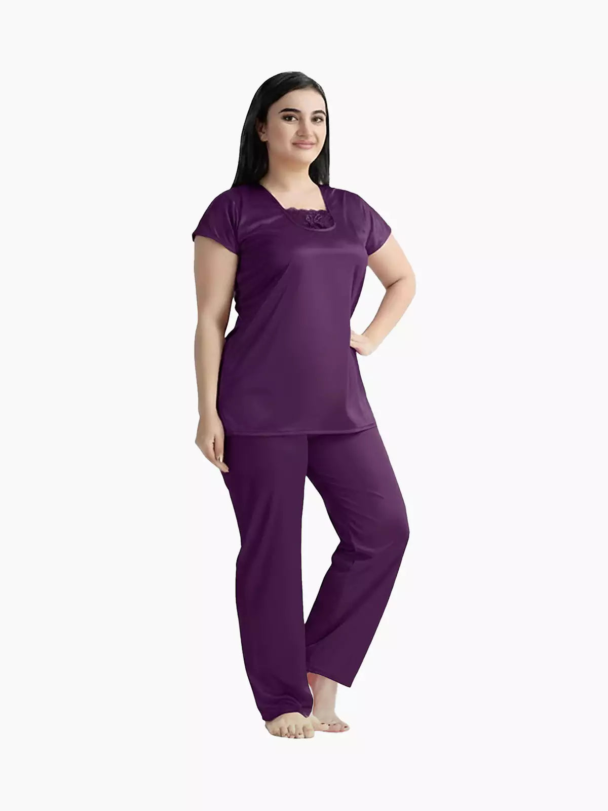 4-Part Purple Premium Nightwear Combo