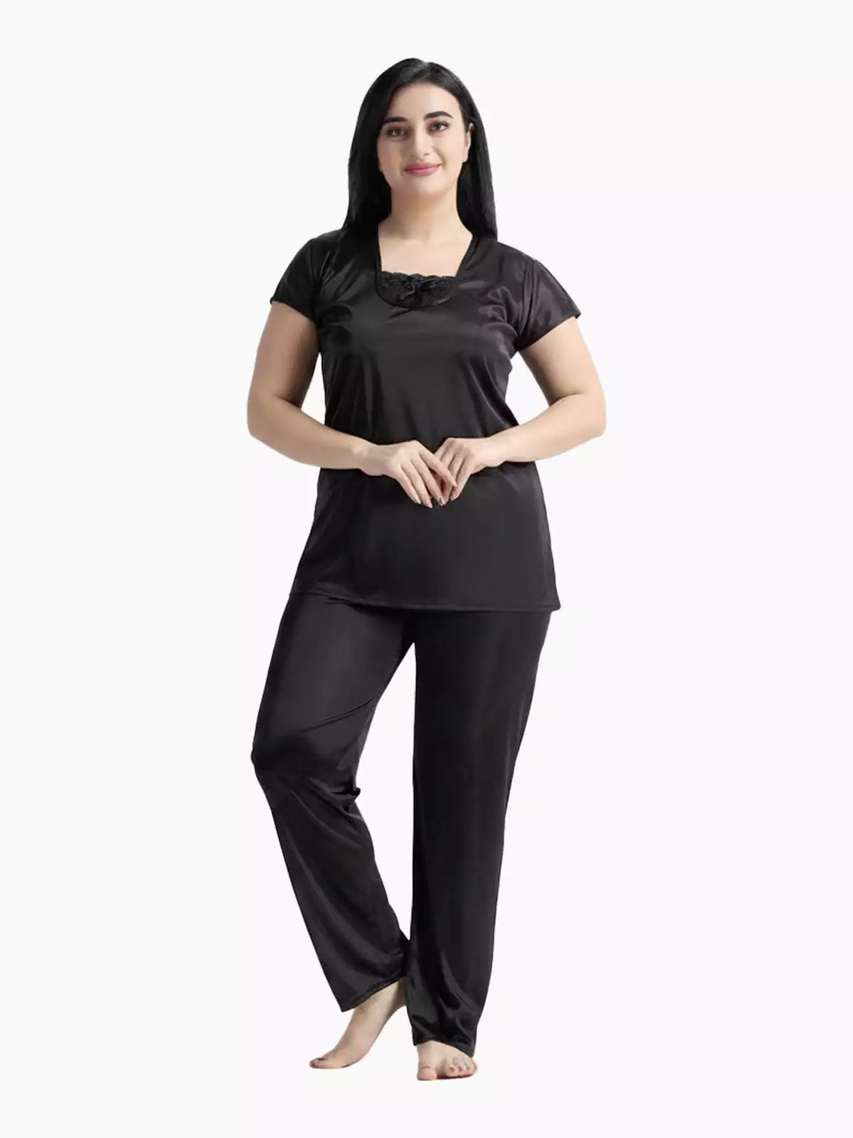 4-Part Black Premium Nightwear Combo